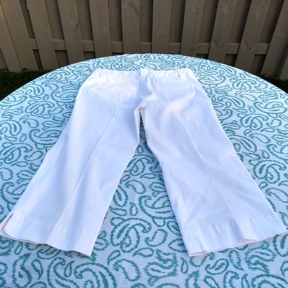 LARRY LEVINE WHITE CAPRI PANTS SIZE 4 - Picture 5 of 8